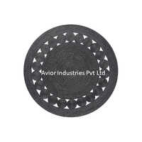 Jute Rugs - Round, Machine Made | Black Modern Braided Design, Washable & Attractive for Home Use