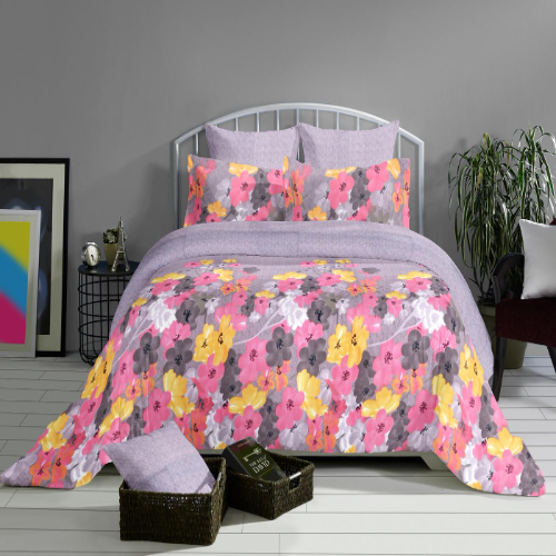 Floral Printed Bedsheet with Pillow cover