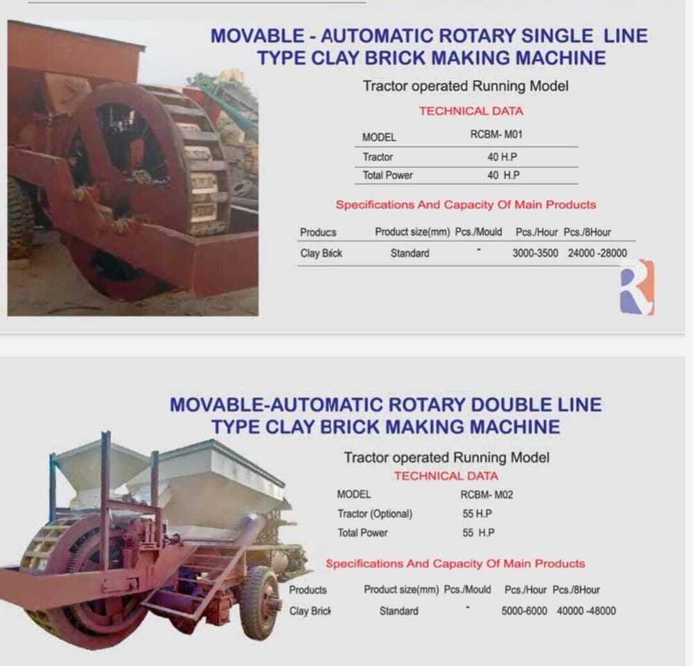 Rotary Clay Brick Machine Movable