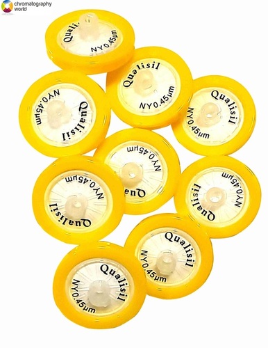 Yellow Nylon Syringe Filters 0.45Um - Qualisil