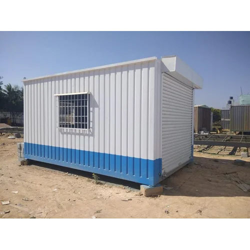 Mild Steel Portable Cabin - Color: White