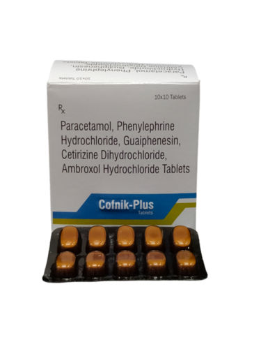 Tablets Paracetamol Phenylephrine Guaiphenesin Cetrizine Ambroxol  Tab (Cofnik Plus)