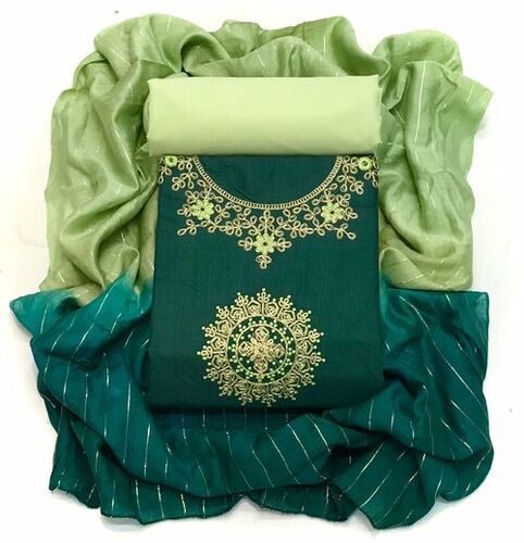 Nimisha Green Cotton Dress Material