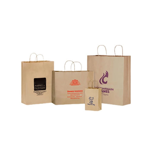 Brown Printed Shopping Paper Bag