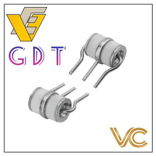600V 3 Leg Through Hole Leaded GDT Surge Arrester - Gray, Industrial Application, Rated Voltage 600 Volt (V) | Durable Protection Against Surges