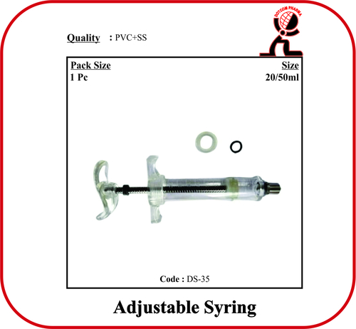Syringe Adjustable Plastic steel 20ml