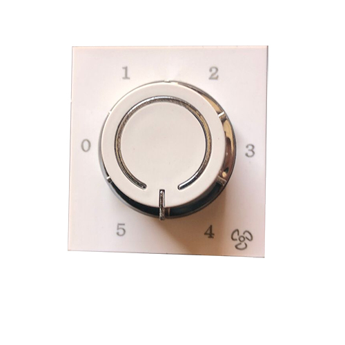 Modular Croma Socket Nob Fan Regulator Body - Plastic Material, Ceiling Installation, White Color | Non-Remote Operated Air Cooling Fan