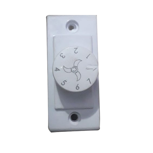 7switch Fan Regulater Body - Plastic Material, 220V Voltage, White Color | Ceiling Installation, Step Fan Speed, Electrical Power Source