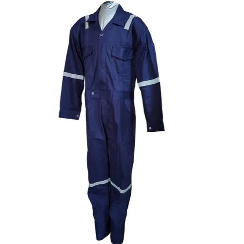 Terry Cotton Blue Reflective Boiler Suit Age Group: Adults