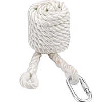 White Polyamide Rope - 50 Meter Length, 6 Mm Diameter, Braided Design | Industrial Usage, Durable And Flexible