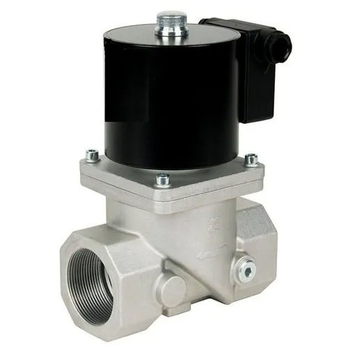 Silver Cast Iron Gas Solenoid Valve