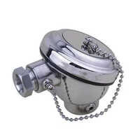 Thermocouple Heads Castings - Silver, Powder Coated | Unique 90 Bend, Ideal For Heat Treating And Hot Dip Galvanizing