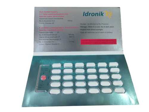 Idronik Kit Ingredients: 1 Tab Ibandronic Acid-150 Mg + 30 Tablet Of Calcium Carbonate 500Mg+Vitamin D3 +Zinc.