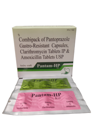 Tablets Amoxicillin  Pantoprazole And Clarithromycin  (Pantam-Hp Kit)