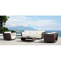 Outdoor Wicker Furniture Sofa - Aluminum Frame, Synthetic Wicker Weaving | Durable, Eco-friendly, Indian Style Design, 3-year Warranty