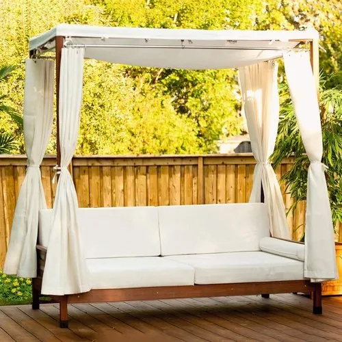 Outdoor Wooden Daybed With Cushions No Assembly Required