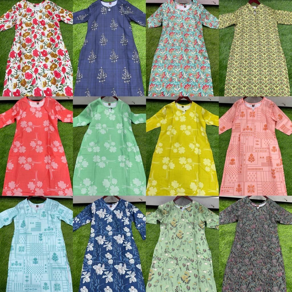Reena Blue Cotton Kurti