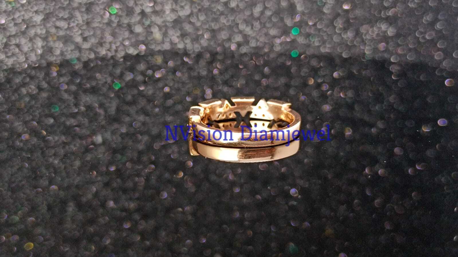 Rose Gold Natural Diamond Triplet Ring