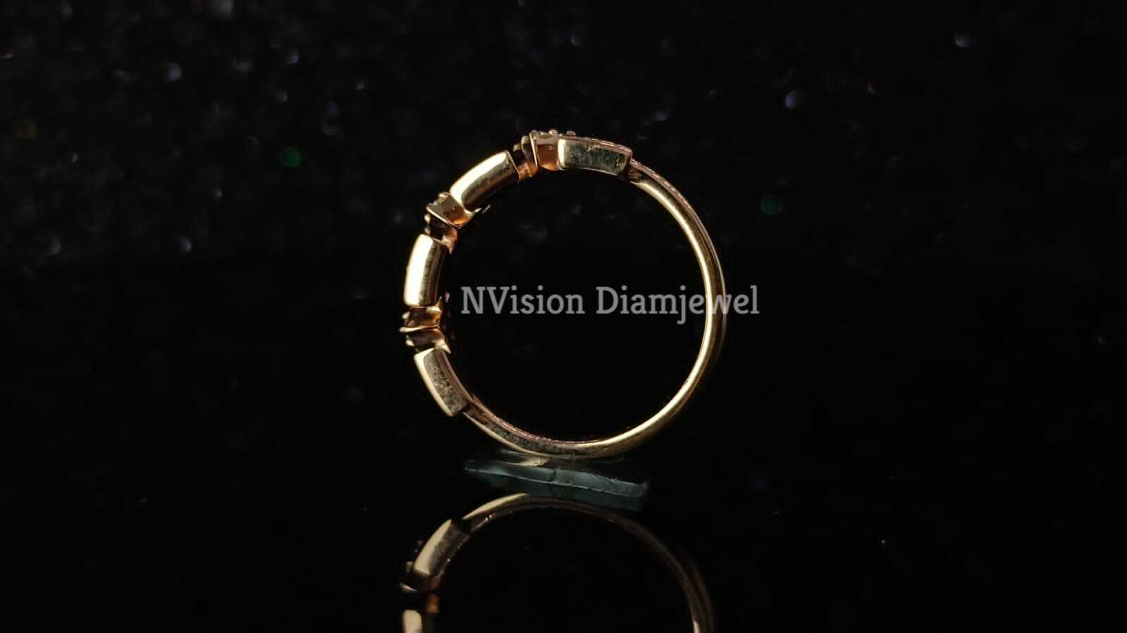 Rose Gold Natural Diamond Triplet Ring