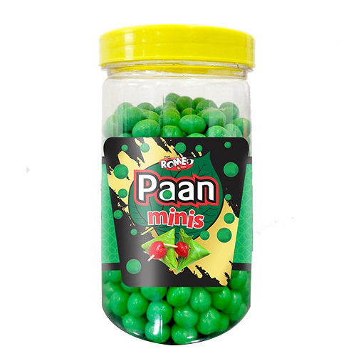Paan Minis Balls - Eggless Solid Snack | Hygienically Prepared, Nutritive Treat in Vibrant Green, 6-9 Months Shelf Life