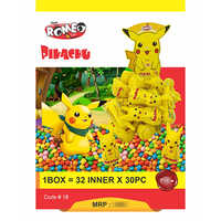 Colourful Toy Candy - Eggless, Round Balls In Assorted Colors | Flavours: Chocolate, Pack Of 32 Inner X 30 Pieces, 6-9 Months Shelf Life