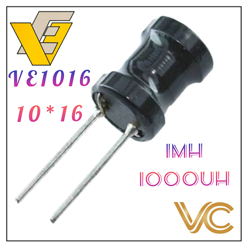 VE-1016 10x16 1mh Drum Coil Inductor Radial Leaded