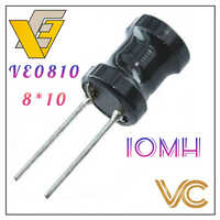 Drum Coil Inductor - 8x10 Inches, Gray Color, Radial Leaded Design For Industrial Applications