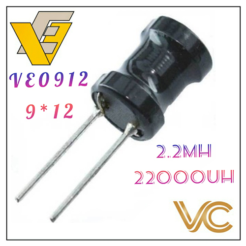 0912 9x12 2.2mh Drum Coil Inductor Radial Leaded - Steel, 9x12 Inches, Black and Gray | Industrial Application, Robust Radial Lead Design