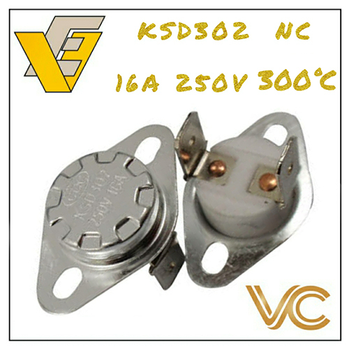 KSD302 16A 250V 300C Normal Close Thermostat Temperature Control Switch