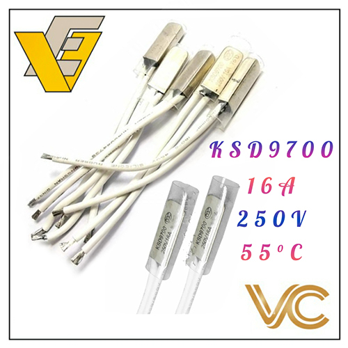 KSD9700 16A 250V 55C Temperature Control Switch Normally Closed Thermal Protector