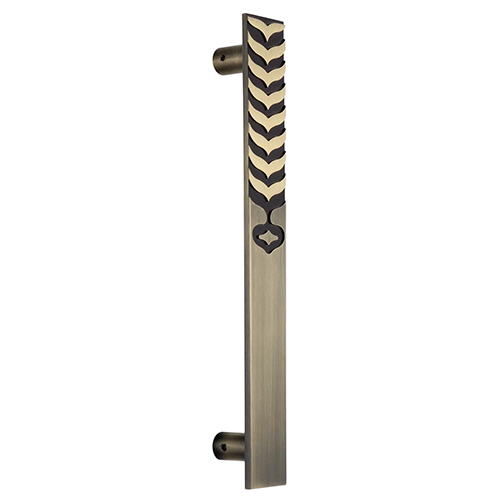 Brass Pull Handles - 12 Inch Elongate Design | Golden-Black Matte Finish Suitable for Doors and Windows 1 Year Warranty