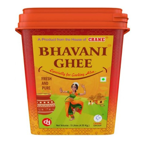 5L Bhavani White Ghee - Premium Raw Milk, Vacuum Pack | Pure Original Flavor, Hygienically Processed, Long Shelf Life, Rich in Nutrients