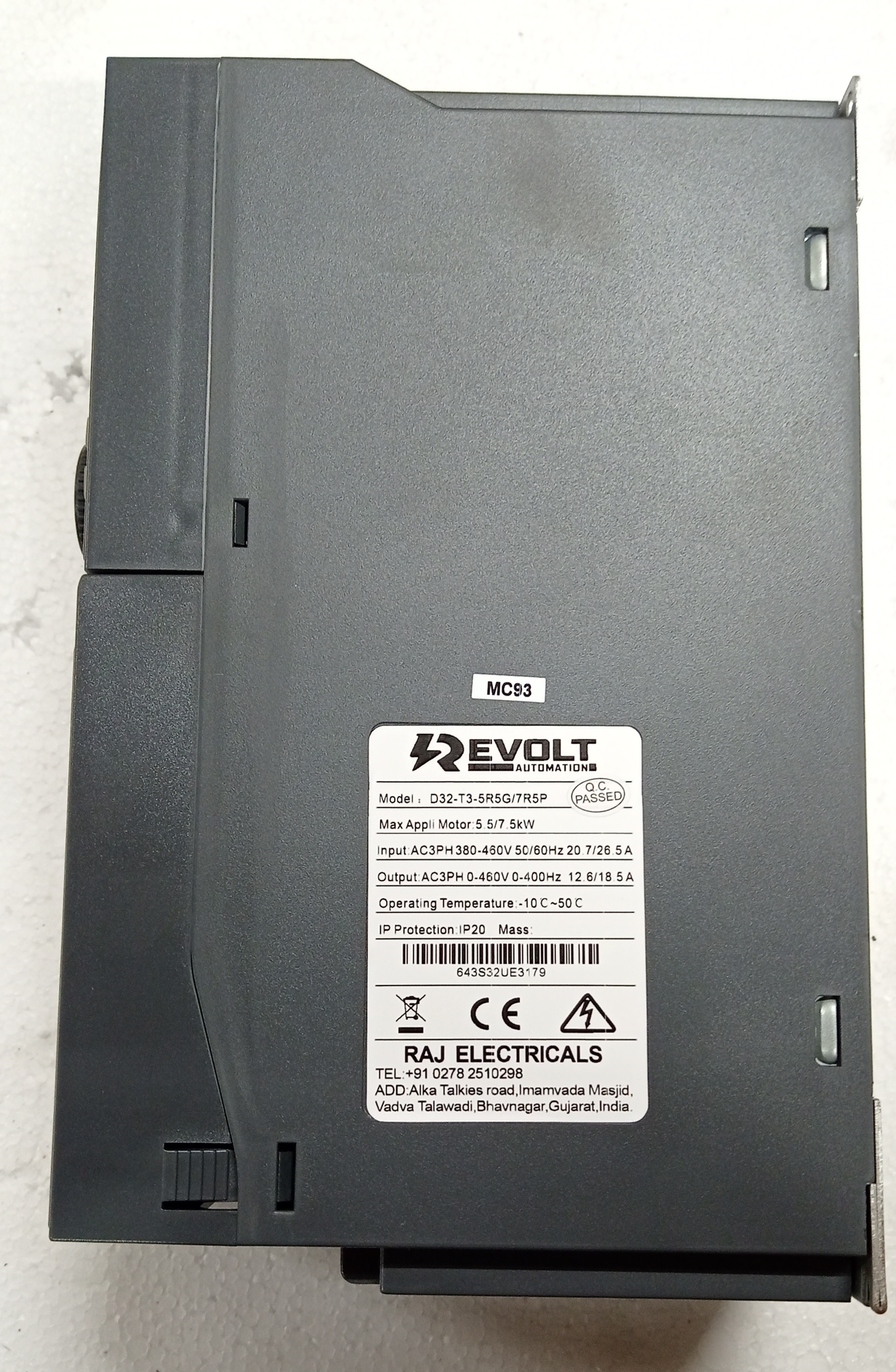 REVOLT 7.5 HP AC DRIVE