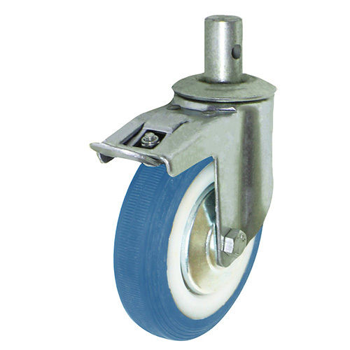 Blue 32 Mm Rubber Caster Wheel