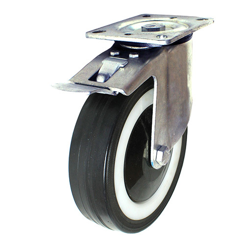 Value Collection Rubber Caster Wheel - 8" Diameter, 1-5/8" Wide, 5/8" Axle, 2" Hub Length (MA8425)