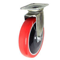 8 Inch Trolley Caster Wheel - Color: Red