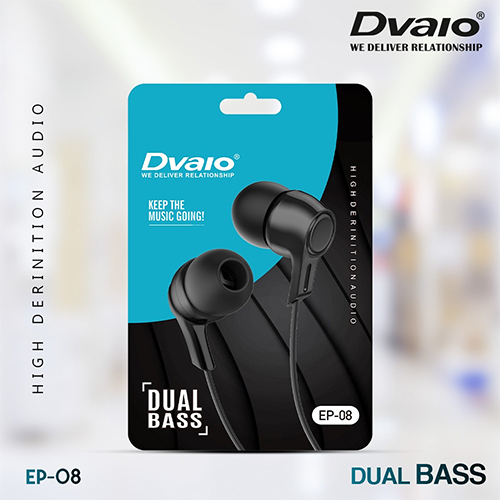 Dvaio EP- 08 Wired In the Ear Headphone (With mic Yes Assorted)