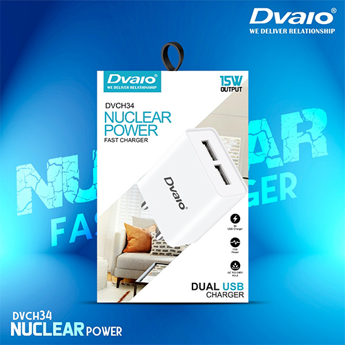 Dvaio DVCH34 Dual Port 3 A Multiport USB Charger (White)