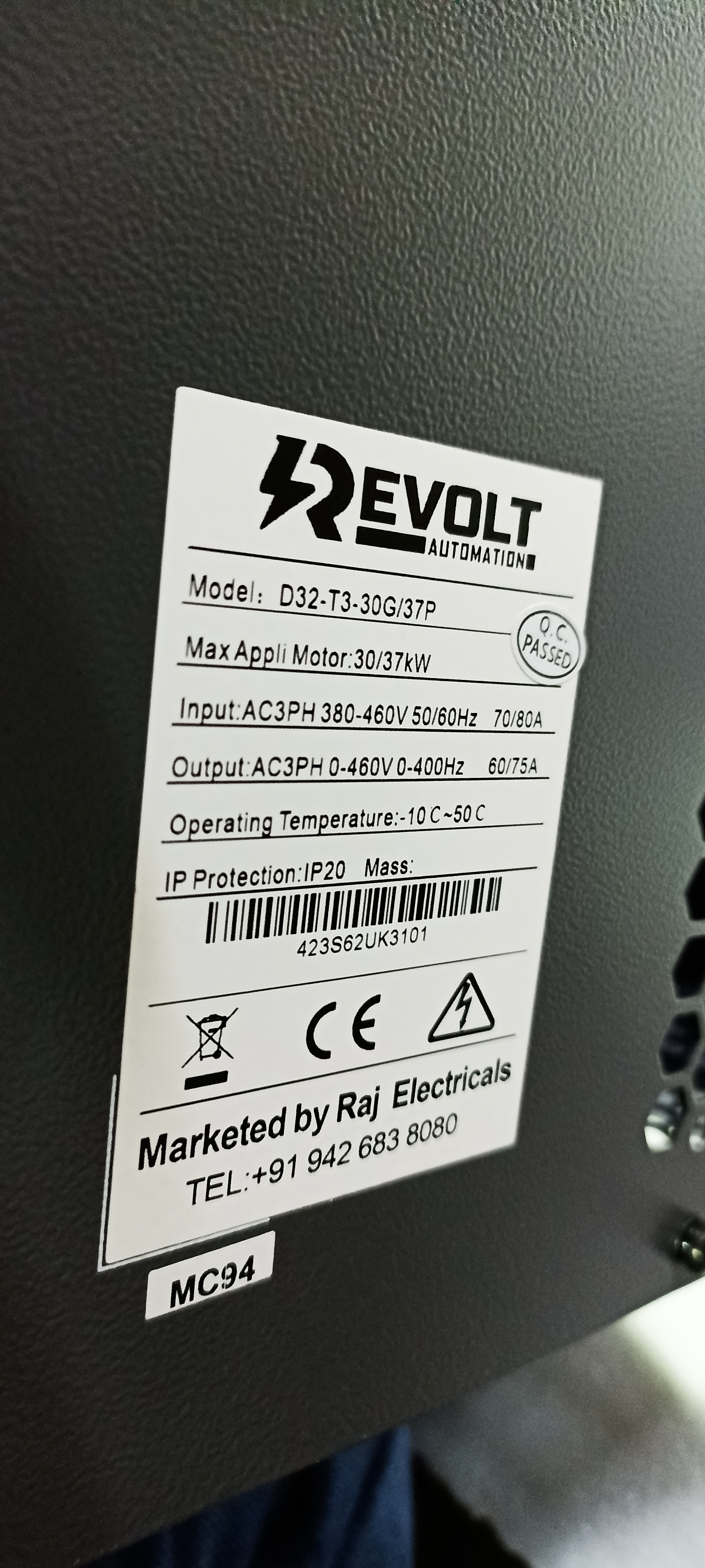 REVOLT 40 HP AC DRIVE