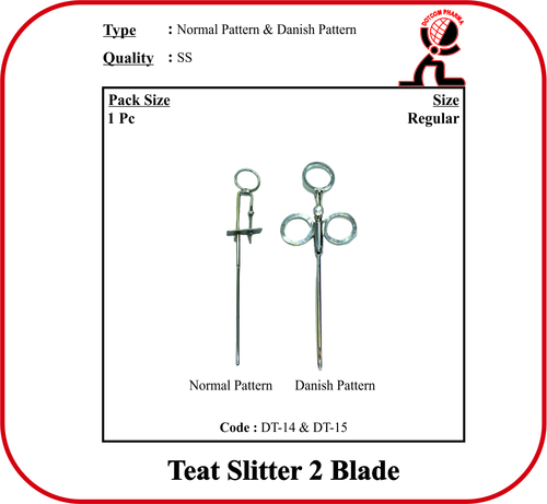 Teat Slitter 2 Blade-Normal Pattern