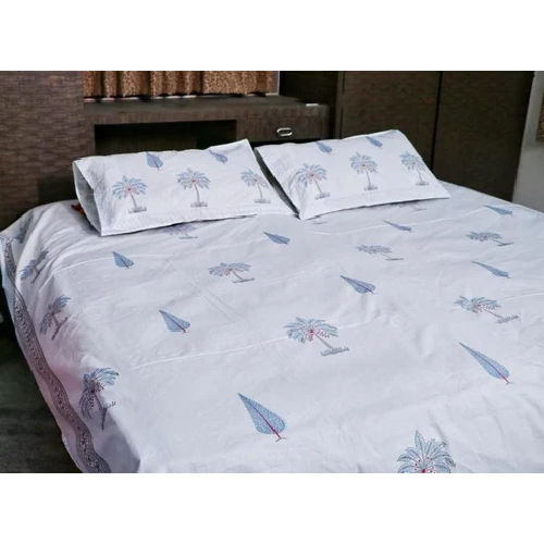 Quick Dry White Double Bed Sheet