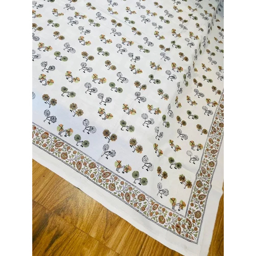 Fancy Hand Block Printed Bed Sheet