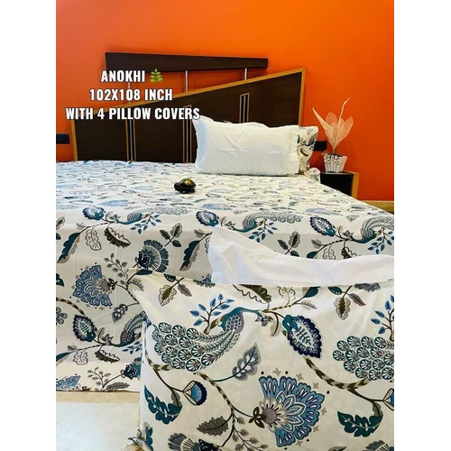 Floral Cotton Bed Sheet