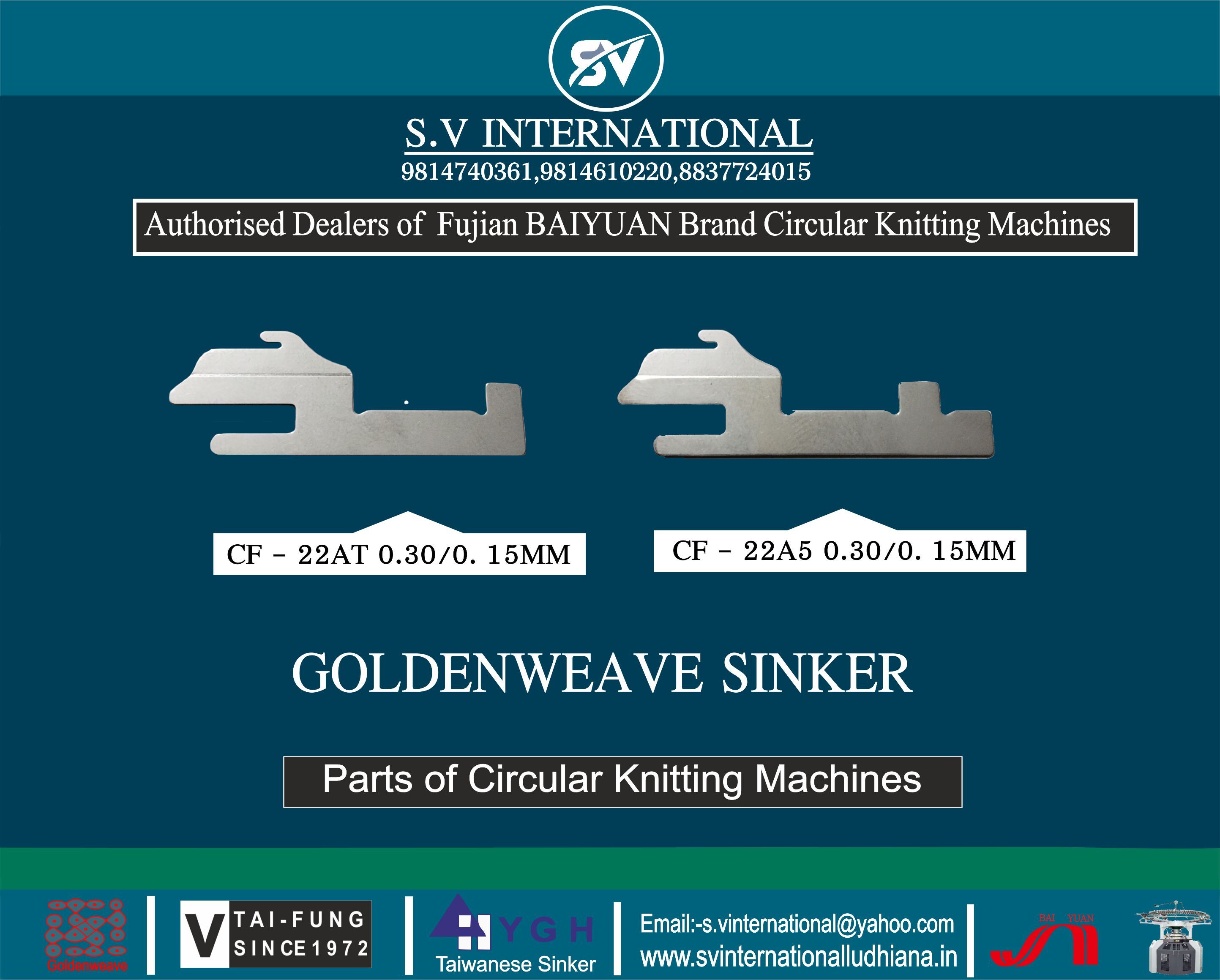 CF-22AT 0.30/0.15MM AND CF-22A5 0.30/0.15MM Golden Weave Brand Made in Korea