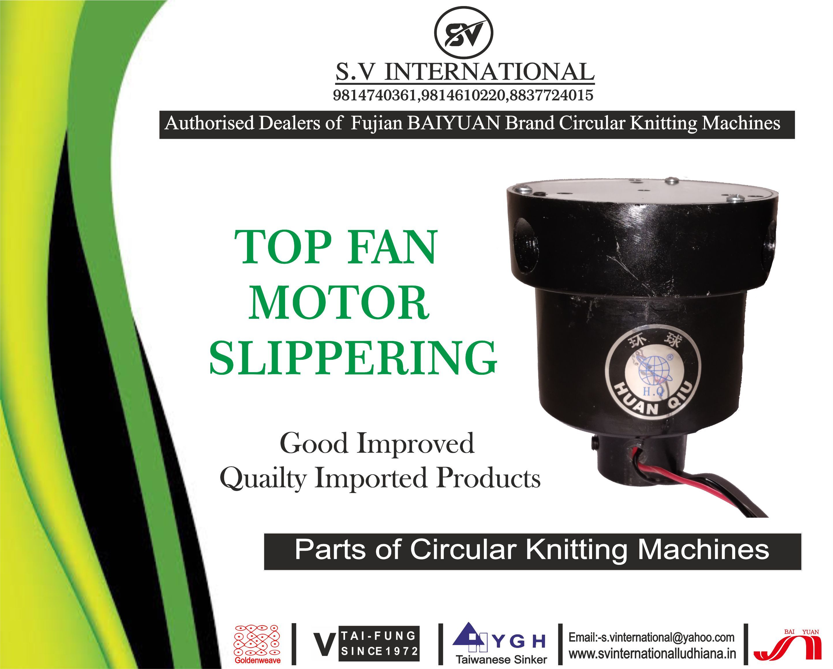 Top Fan Motor Slippering