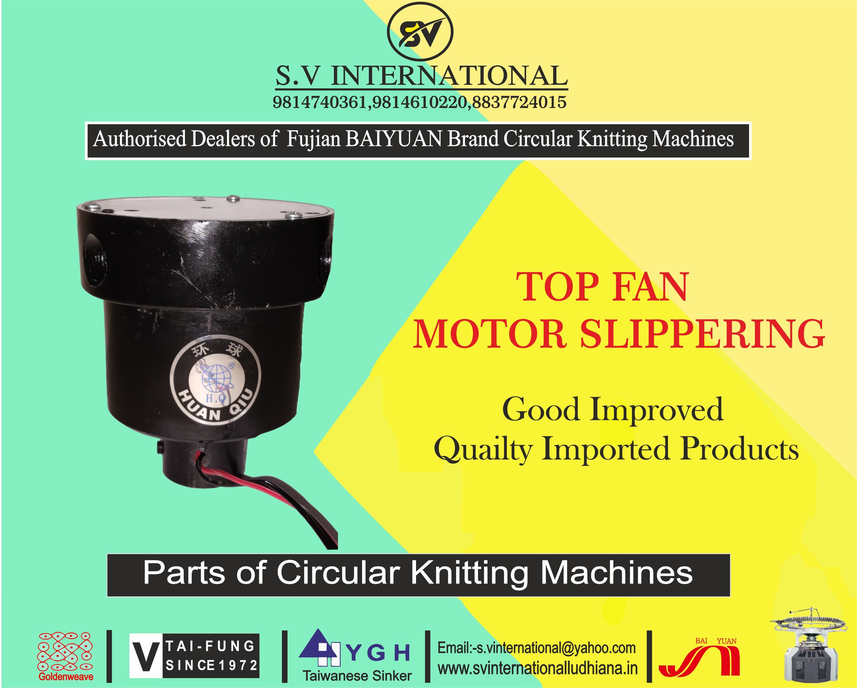 Top Fan Motor Slippering