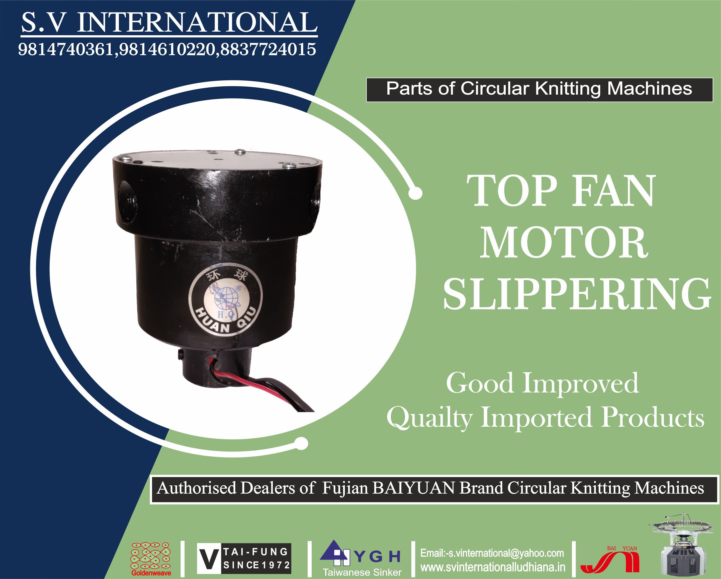 Top Fan Motor Slippering