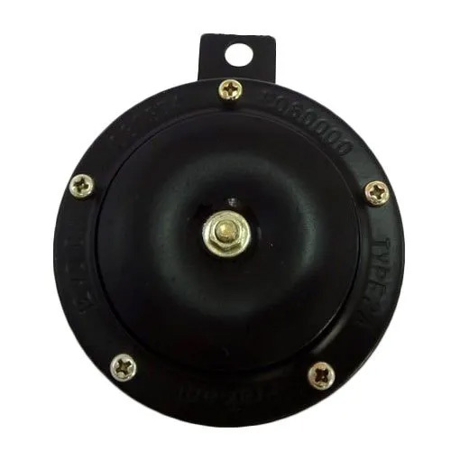 Two Wheeler Round Horn - Aluminium Material, Round Shape, Black Color | Essential Two Wheeler Part for Safe Signalling and Communication