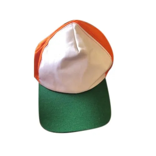 Plain Tricolor Cap - Cotton, Multiple Sizes Available | Customized Design for Male Wearers, Ideal for Casual and Sporty Looks