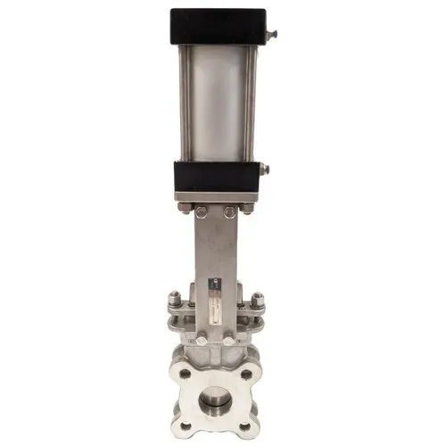 Silver Pneumatic Knife Gate Valve